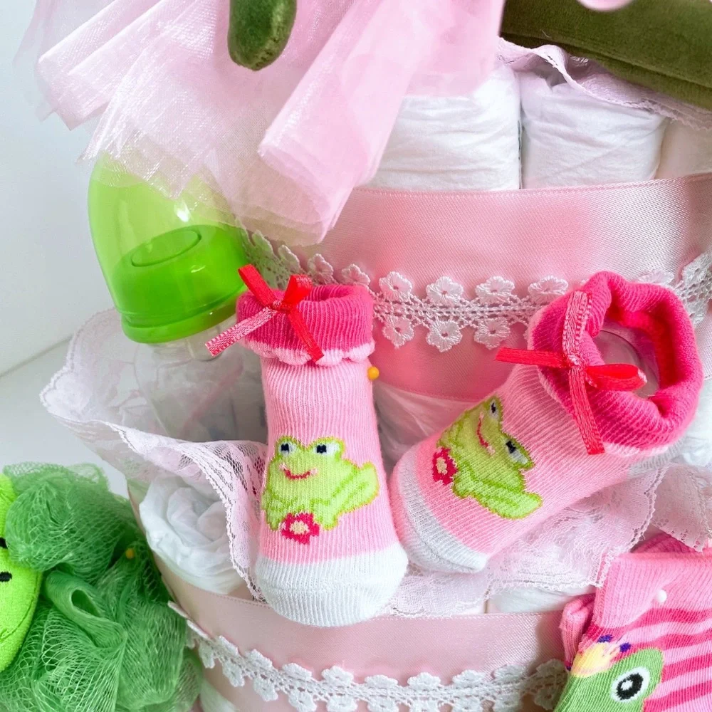 Frog Diaper Cake